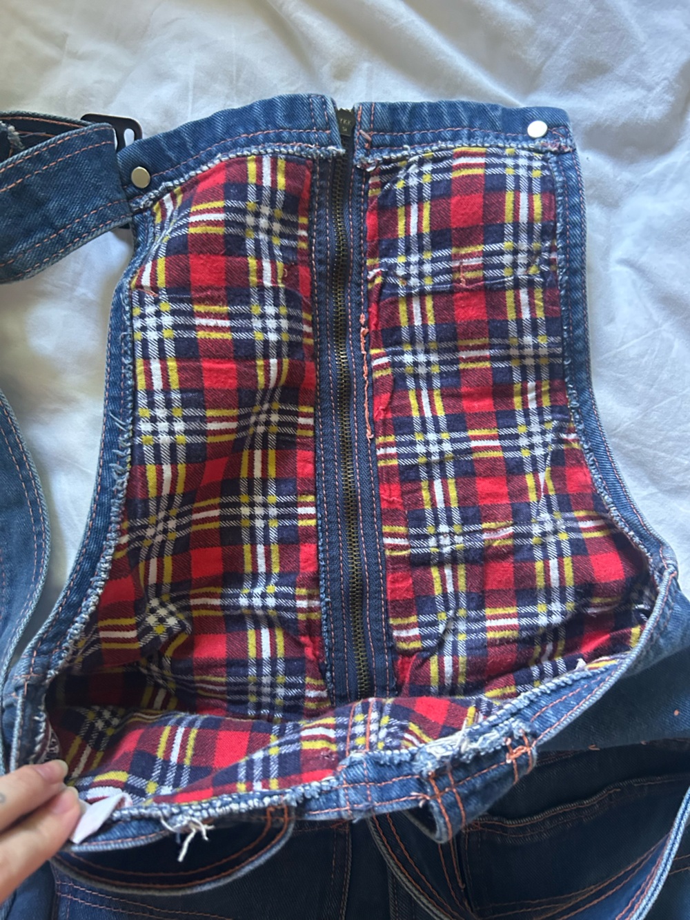 VINTAGE 70s Denim bell bottom overalls - Picture 16 of 16